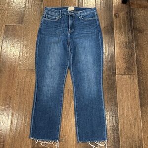 L'AGENCE Blue Ankle Cropped Jeans